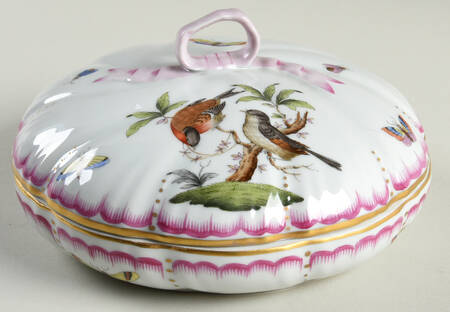 Rothschild Bird (RO) 6" Candy Box with Lid by Herend