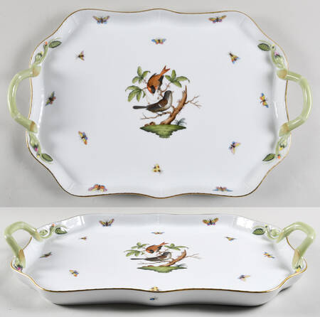 Rothschild Bird (RO) 18" Handled Tray by Herend