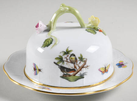 Rothschild Bird (RO) Round Covered Butter by Herend