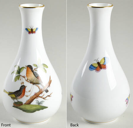 Rothschild Bird (RO) 6" Bud Vase by Herend