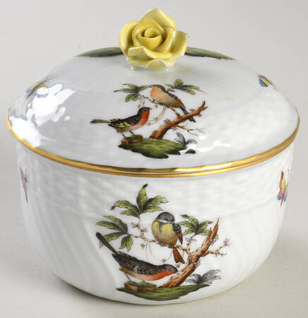 Rothschild Bird (RO) Sugar Bowl & Lid by Herend