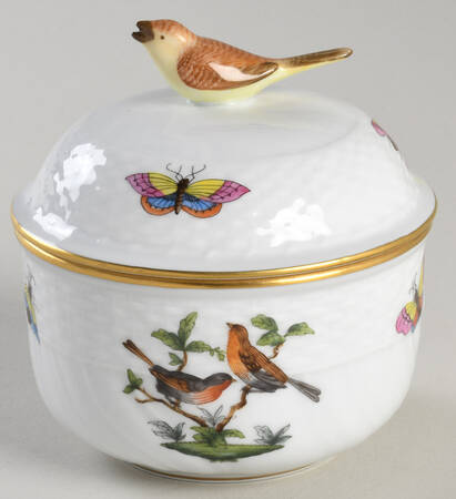 Rothschild Bird (RO) Mini Sugar Bowl & Lid by Herend