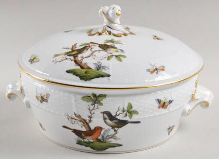 Rothschild Bird (RO) Medium Round Covered Vegetable by Herend