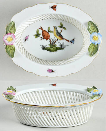 Rothschild Bird (RO) 5" Oval Open Weave Basket