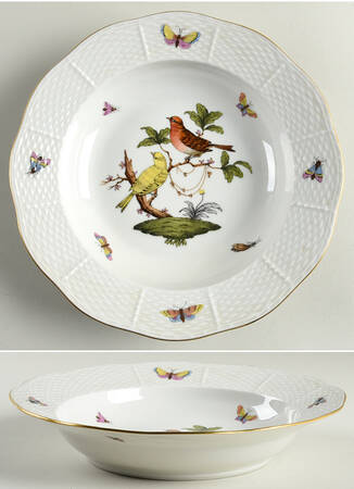 Rothschild Bird (RO) Large Rim Soup Bowl