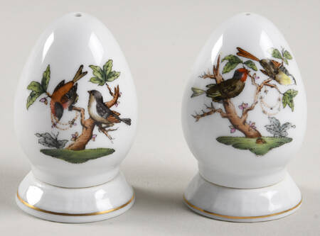 Rothschild Bird (RO) Salt & Pepper Set with Ceramic Stoppers by Herend