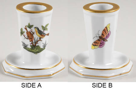 Rothschild Bird (RO) 2" Candlestick by Herend