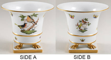 Rothschild Bird (RO) 5" Claw Footed Urn Vase
