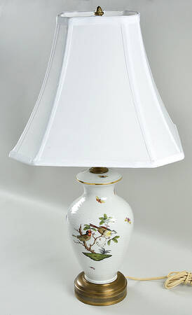 Rothschild Bird (RO) 23" Electric Lamp & Shade by Herend