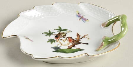 Rothschild Bird (RO) 5" Leaf Dish by Herend