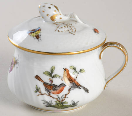 Rothschild Bird (RO) Pot de Creme (2 Pc)-Lid & Base