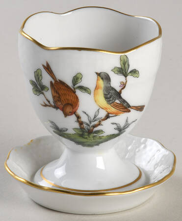 Rothschild Bird (RO) Egg Cup with Attached Underplate