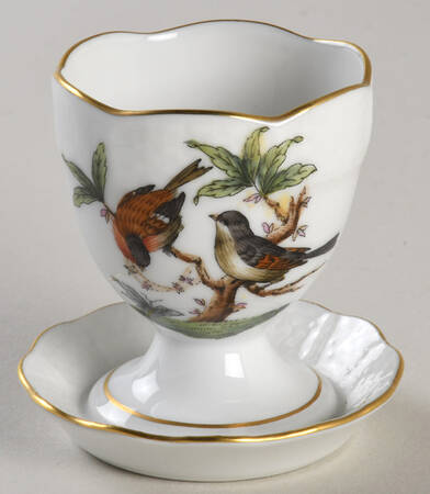Rothschild Bird (RO) Egg Cup with Attached Underplate