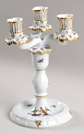 Rothschild Bird (RO) 9" Three Light Candlestick (Uses a Candle Arm)