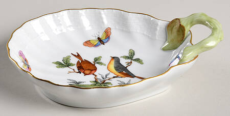 Rothschild Bird (RO) 6" Handled Shell Shaped Dish