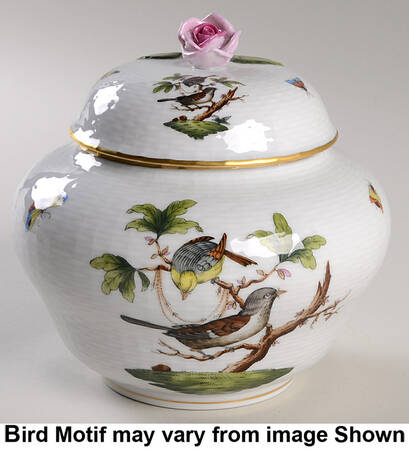 Rothschild Bird (RO) Medium Ginger Jar & Lid