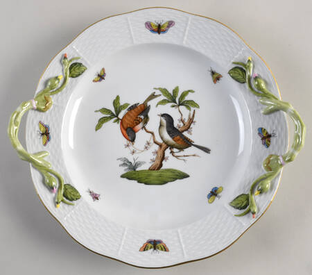 Rothschild Bird (RO) Handled Cake Plate