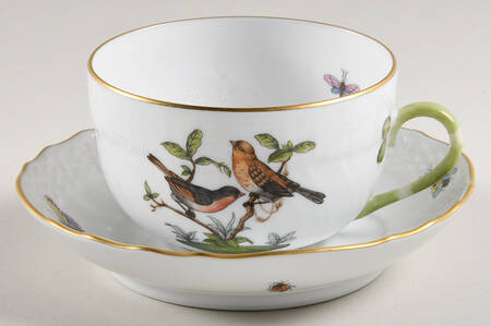 Rothschild Bird (RO) Flat Cup & Saucer Set