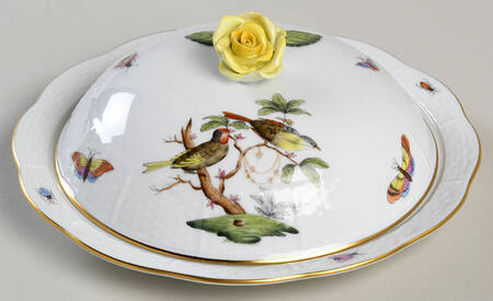 Rothschild Bird (RO) Muffin Dish & Lid