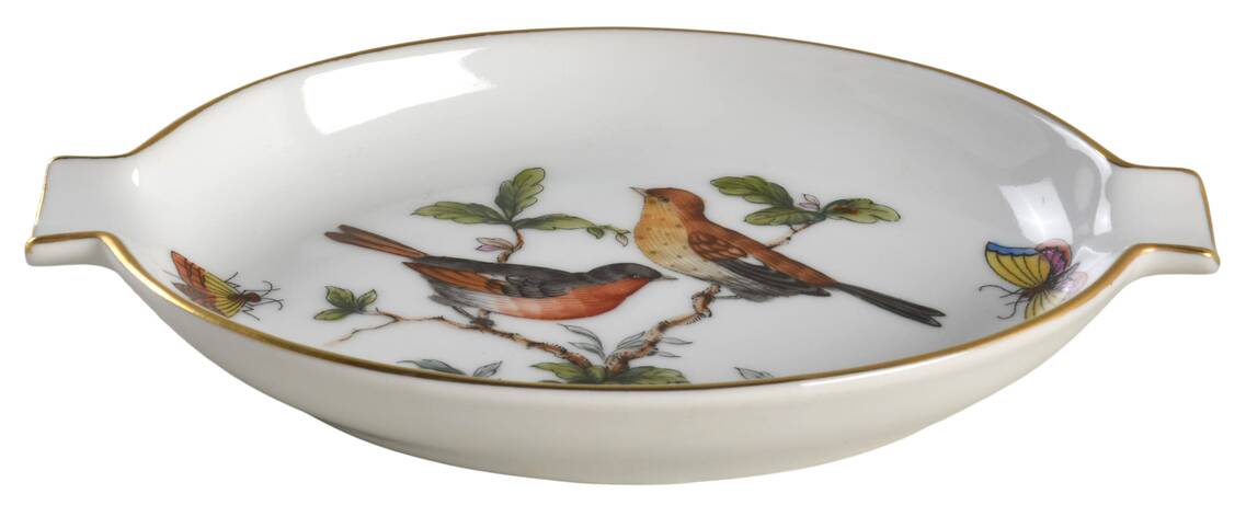 Rothschild Bird (RO) 5" Oval Ashtray with Lips