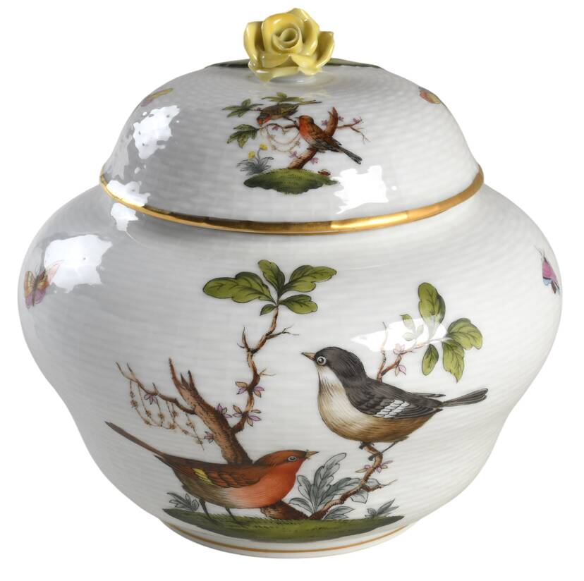 Rothschild Bird (RO) Medium Ginger Jar & Lid