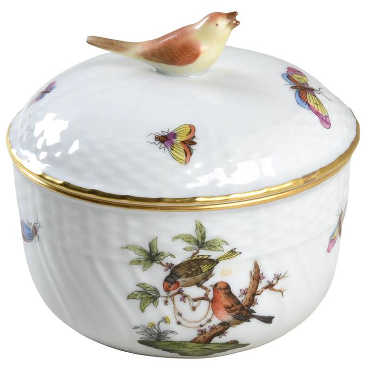 Rothschild Bird (RO) Sugar Bowl & Lid
