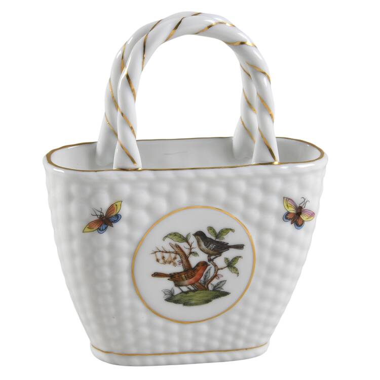 Rothschild Bird (RO) 5" Handled Basket