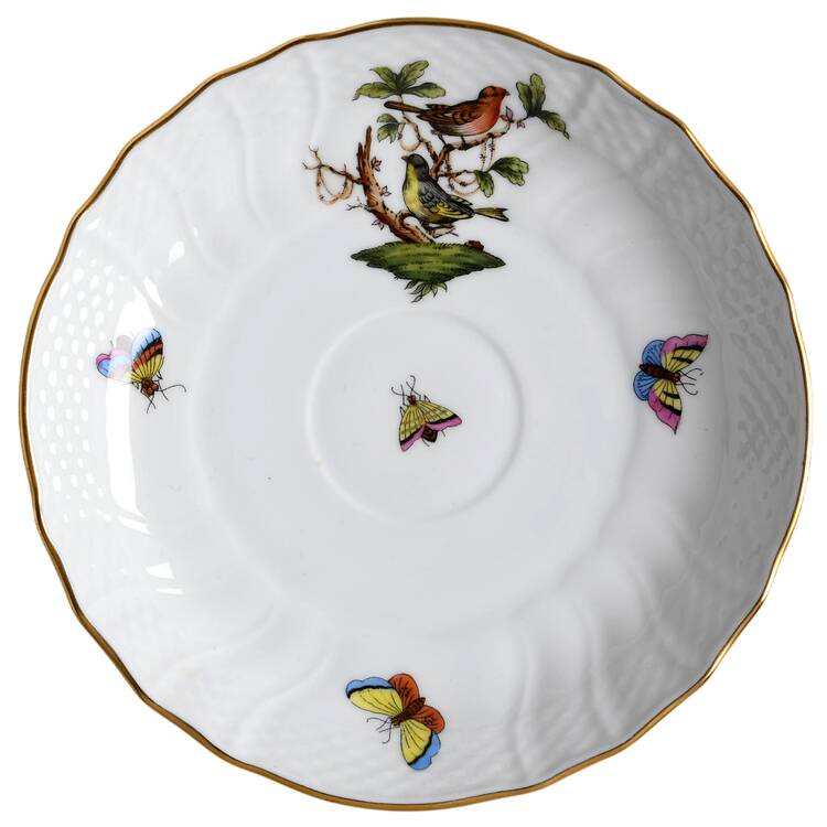 Rothschild Bird (RO) Saucer for Flat Cup by Herend