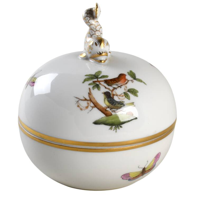 Rothschild Bird (RO) Bonbonniere with Dolphin Finial