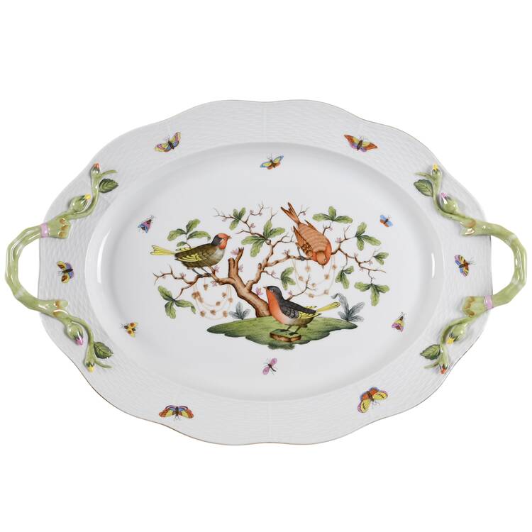 Rothschild Bird (RO) 18" Oval Handled Platter