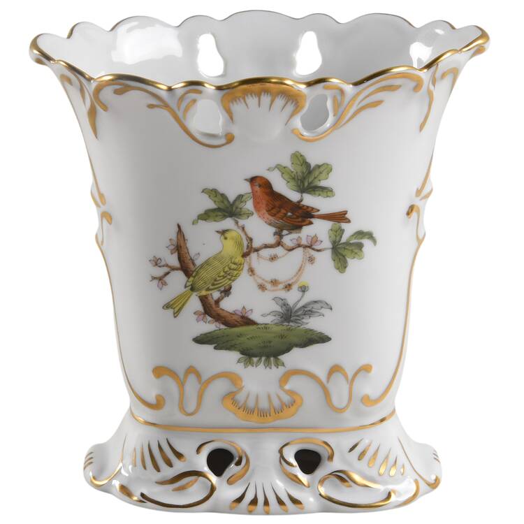 Rothschild Bird (RO) 4" Oval Vase