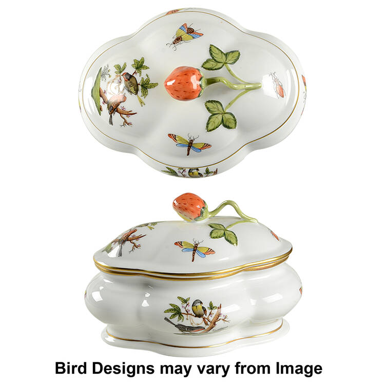 Rothschild Bird (RO) 4" Oval Candy Box & Lid