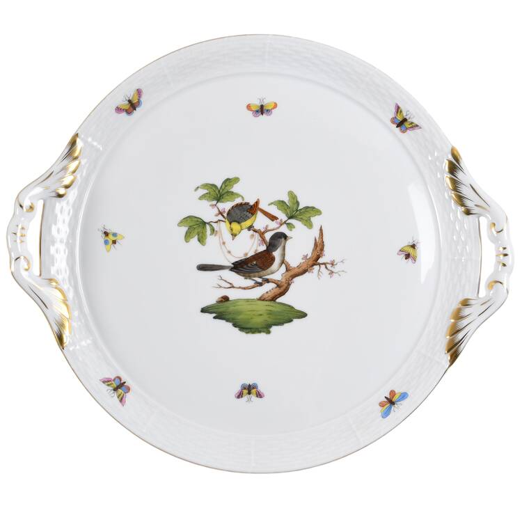 Rothschild Bird (RO) 11" Round Tray w/Handles