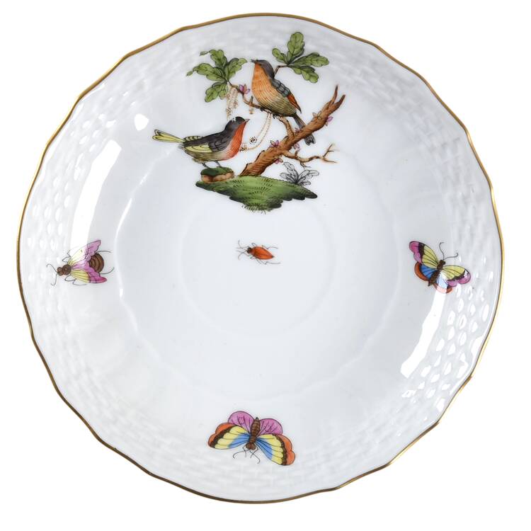 Rothschild Bird (RO) Saucer for Flat Cup by Herend