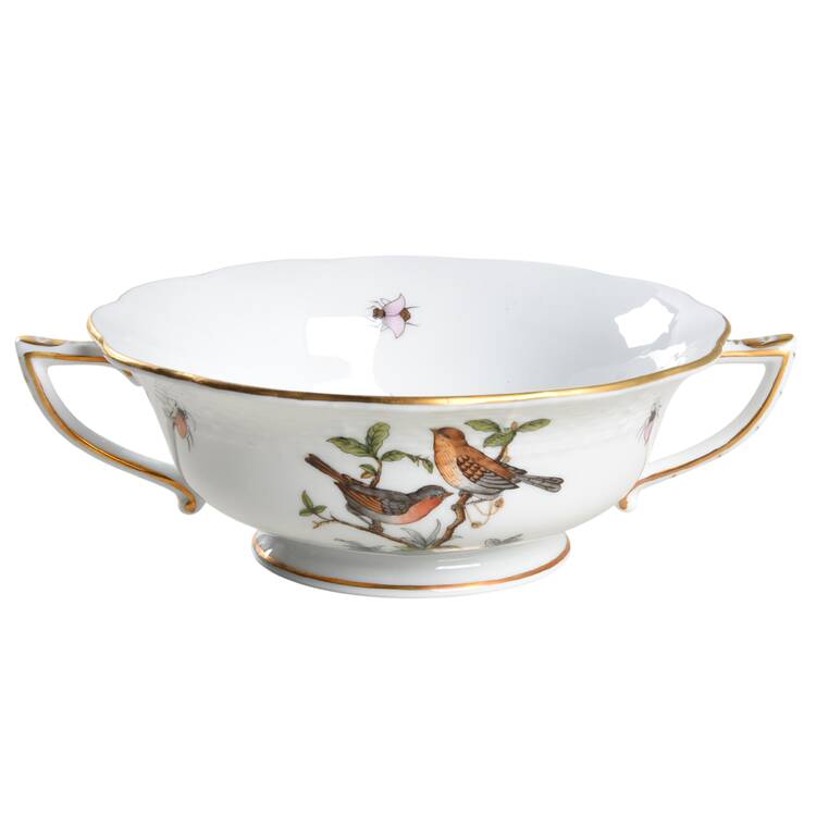 Rothschild Bird (RO) Footed Cream Soup Bowl