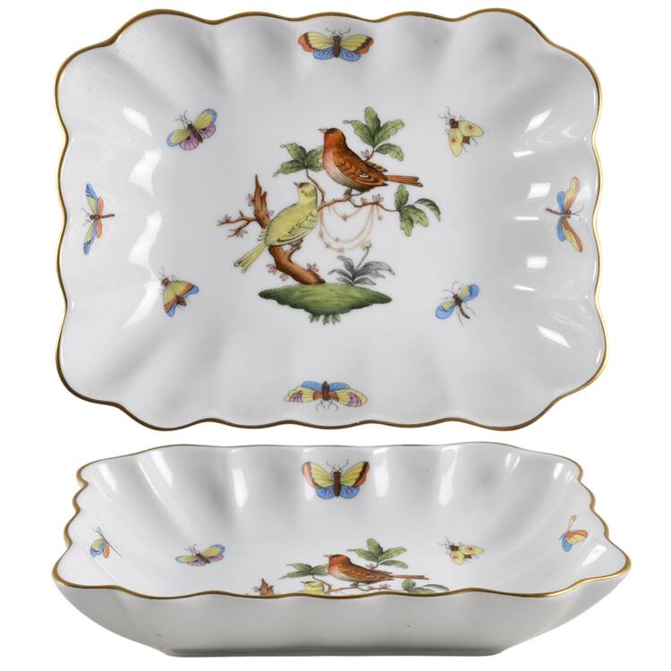 Rothschild Bird (RO) 7" Rectangular Nut Dish