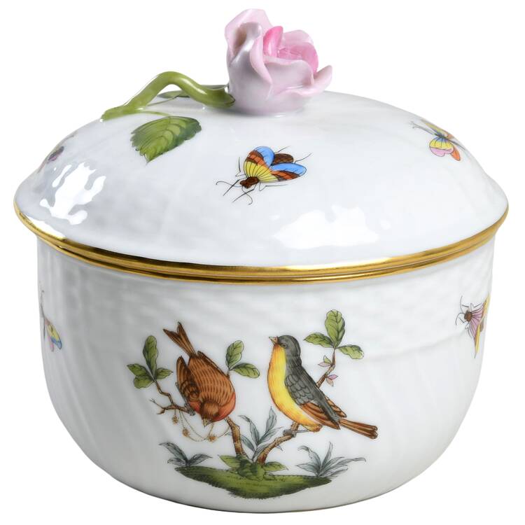 Rothschild Bird (RO) Sugar Bowl & Lid