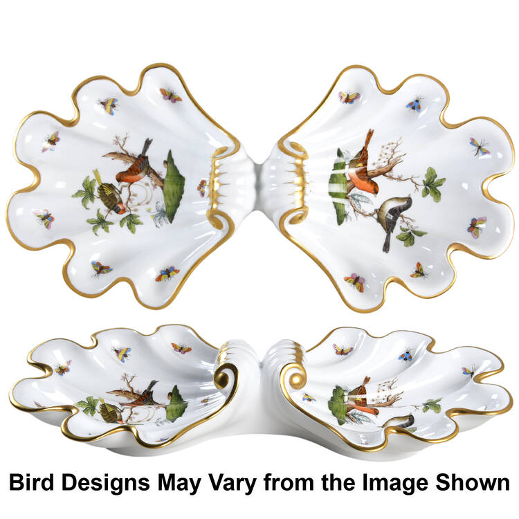 Rothschild Bird (RO) 2 Part Shell Shaped Dish