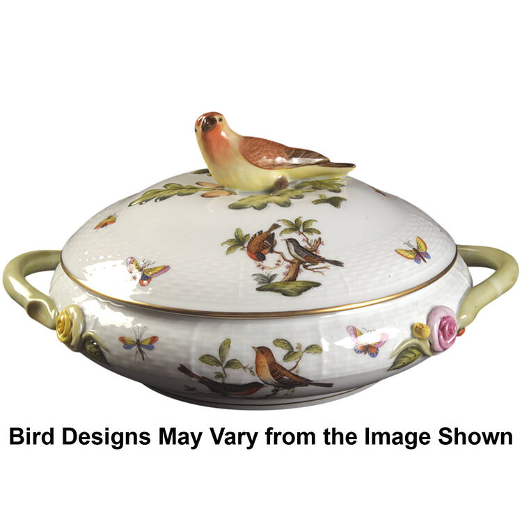 Rothschild Bird (RO) Shallow Round Covered Vegetable