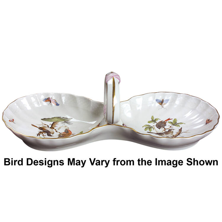 Rothschild Bird (RO) 2-Part Relish with Center Handle