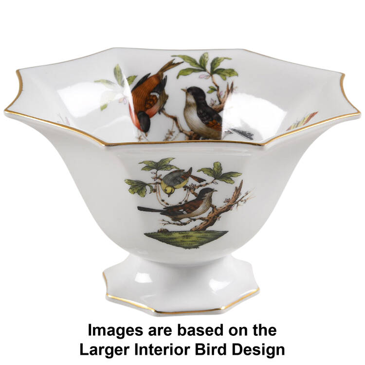 Rothschild Bird (RO) Small Octagonal Bowl by Herend