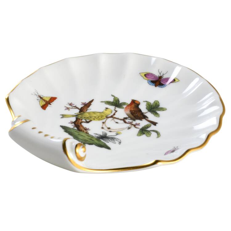 Rothschild Bird (RO) 4" Shell Shaped Dish