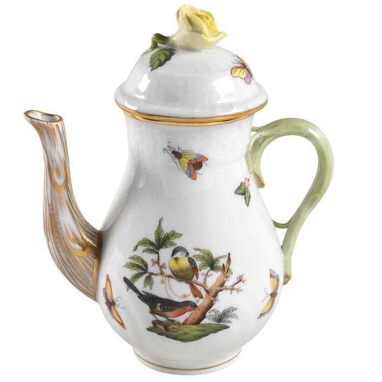 Rothschild Bird (RO) Individual Coffee Pot & Lid