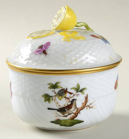 Rothschild Bird (RO) Sugar Bowl & Lid