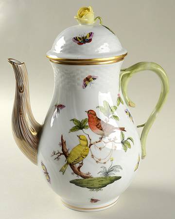 Rothschild Bird (RO) Coffee Pot & Lid by Herend