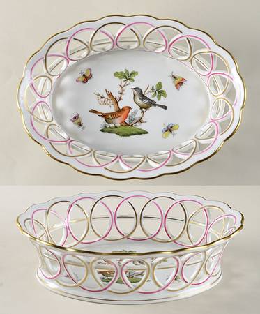 Rothschild Bird (RO) 8" Oval Open Weave Basket