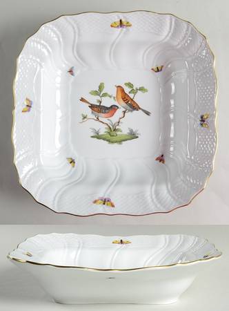 Rothschild Bird (RO) 10" Square Large Fruit Bowl