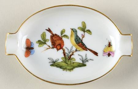 Rothschild Bird (RO) 3" Oval Ashtray with Lips