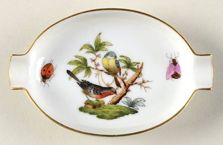 Rothschild Bird (RO) 3" Oval Ashtray with Lips