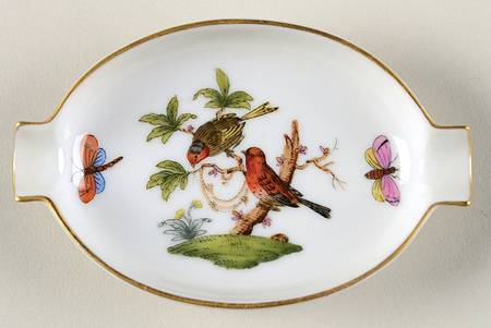 Rothschild Bird (RO) 3" Oval Ashtray with Lips